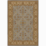 Pooja Wool Oriental Area Rug in Brown/Gray/Irovy