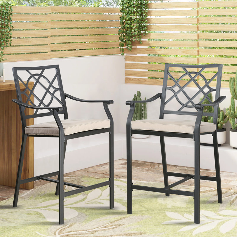 Tabouret de bar 27 po avec coussin Airic