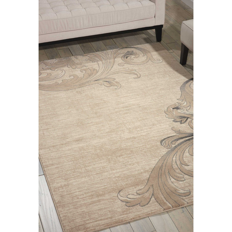 Wymond Damask Indoor Rug, Rectangle 5'3" x 7'3"