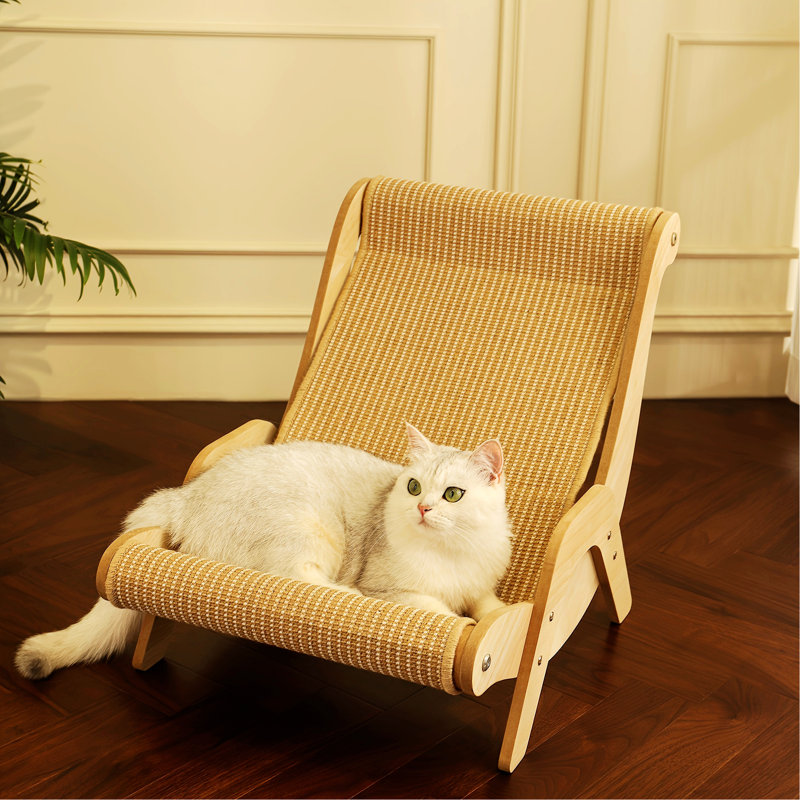 Cat Hammock Lounger with A Scratch Pad