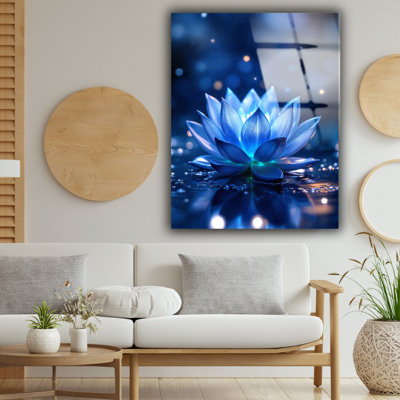 Serenity Blossom Lotus - Lotus Tempered Glass Wall Art