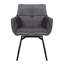Fauteuil d'appoint pivotant en velours Ames avec pieds en métal Ames-1042390700