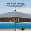 Parasol de patio rectangulaire avec manivelle (base non incluse)-1870865686