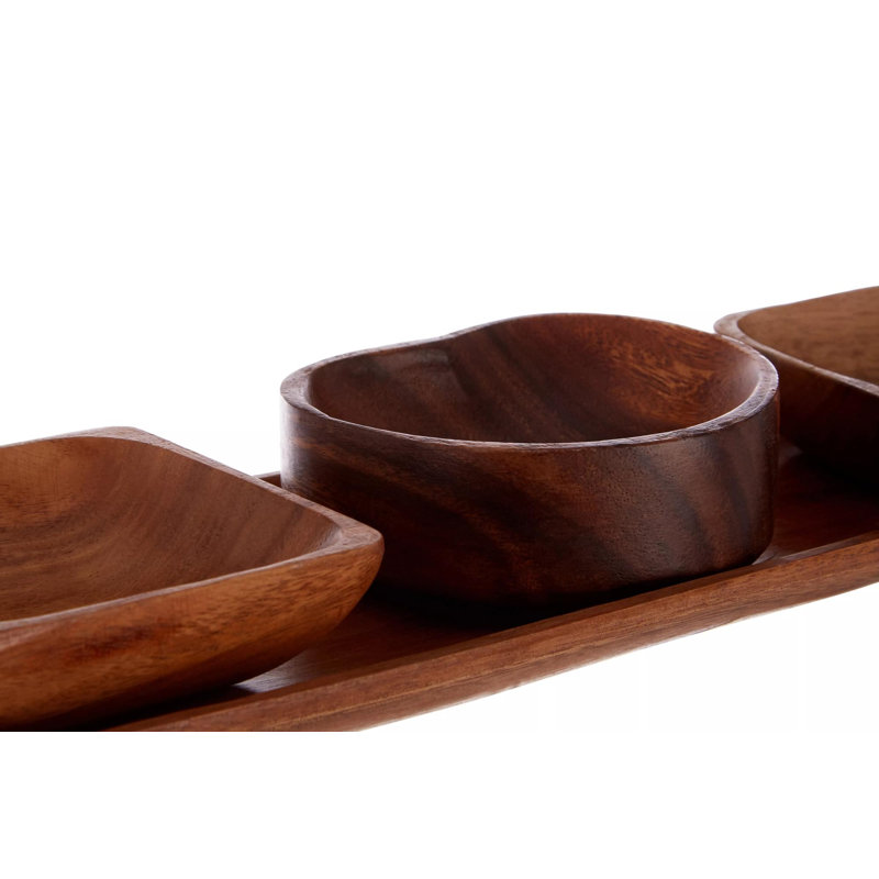Alpen Home Flanagan Wood Divided Serving Dish