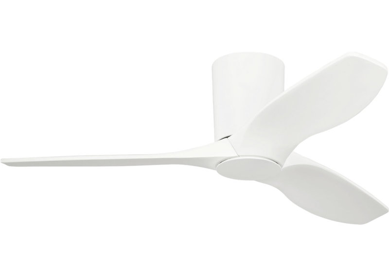Seyra Smart Hugger LED Ceiling Fan, 44" Wide, Matte White, Matte White
