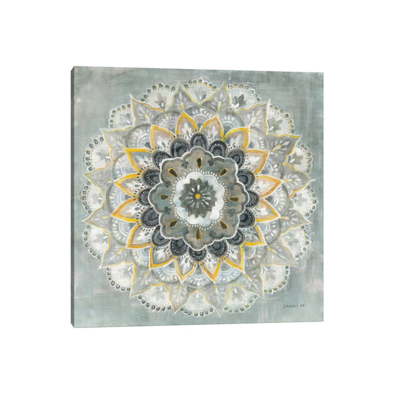 Sunburst par Danhui Nai - impression d'art graphique, Toile tendue, Pas de tapis, H 26 po x l 26 po x P 1,5 po