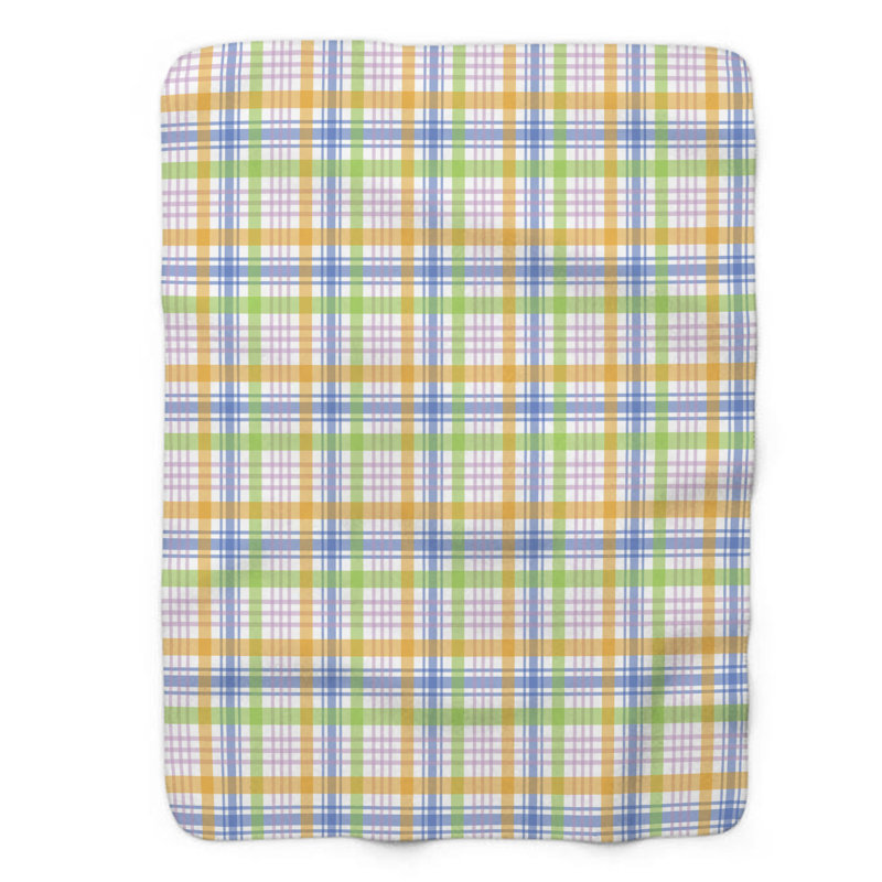 Motif bleu - couverture sherpa de qualité supérieure 1 pièce, Lit simple