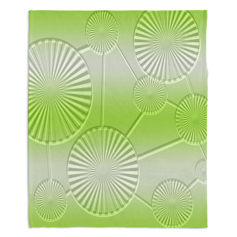 Jeté Mod Squares Creams, l 68 po x L 80 po, Gris/vert