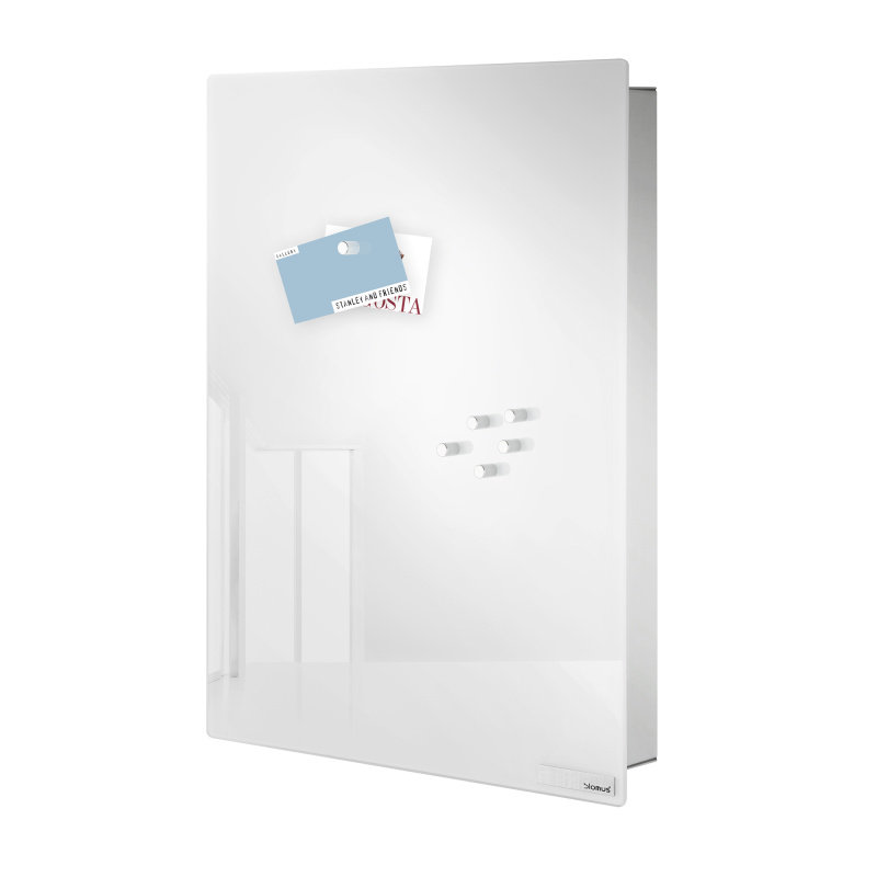 Velio Key Box/Magnetic Glass Board, White