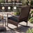 3 PCS Patio Rocking Set Wicker Rocking Chairs with 2-Tier Coffee Table Black