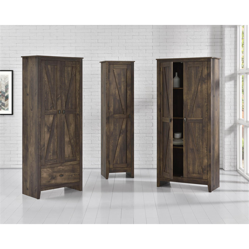 Aadvik 31.5'' Wide 4 - Shelf Storage Cabinet, Brown