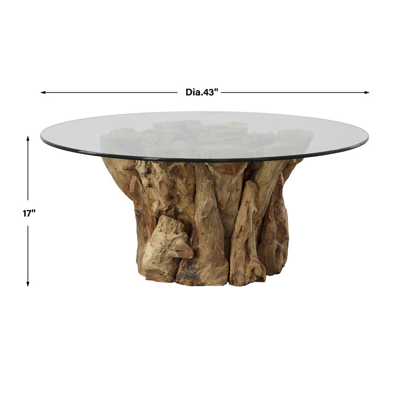 Elwira Glass Top Coffee Table