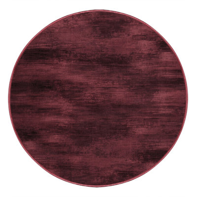 Machine Washable Abstract Red Area Rug