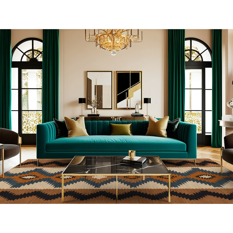 Washable Navajo Chevron Southwestern Area Rug, Rectangle 2' x 3'