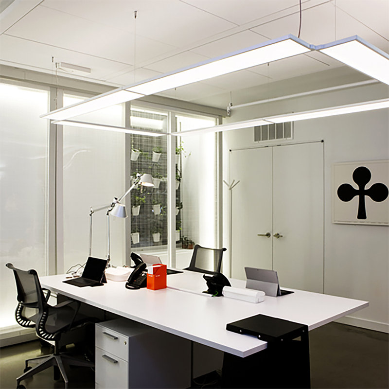 Modern White LED Dimmable Square Troffer Ceiling Light