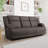 Malillany 70.5'' Transitional Microfiber Double Reclining Sofa with One-touch Power Control, USB Charging Ports-598095396-567007701