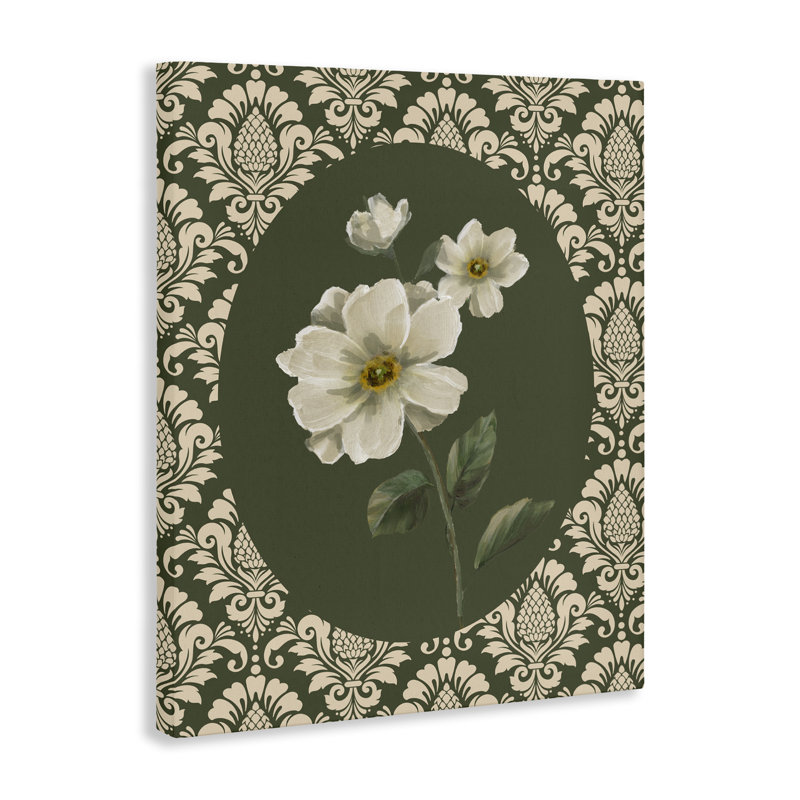 Fancy Lace and Flowers Canvas, design par Nan, H 30 po x l 24 po