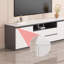Meuble télé blanc en bois manufacturé-327246034