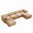 Modular Sectional Sofa with Storage, Extra Large U Shaped Sectional Couch for Living Room, Convertible Modular Sofa Couch with Storage Ottoman, Deep Seat, Cylindrical Backrest and Armrests