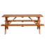Jack and June Premium Cedar Wood Rectangular Picnic Table Easy Assembly Rounded Corners Comfortable for Kids and Adults