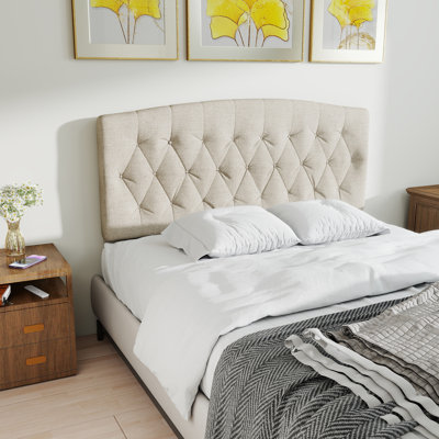 Cleveland Upholstered Panel Headboard by Three Posts