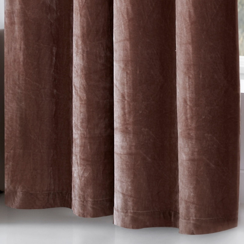 Velvet Room Darkening Curtain, Mink, 144 W x 182 D cm