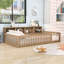 Lit de jour simple TG en bois avec ports USB et tablettes-106721741