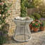 Round Metal Outdoor Side Table , 40cm cm W 40cm cm D
