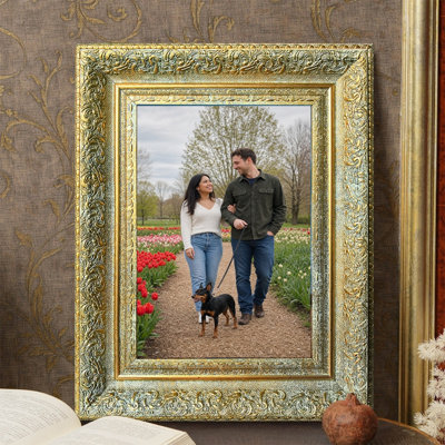 Cadre photo 8 "x 10" doré de style rétro 1PC