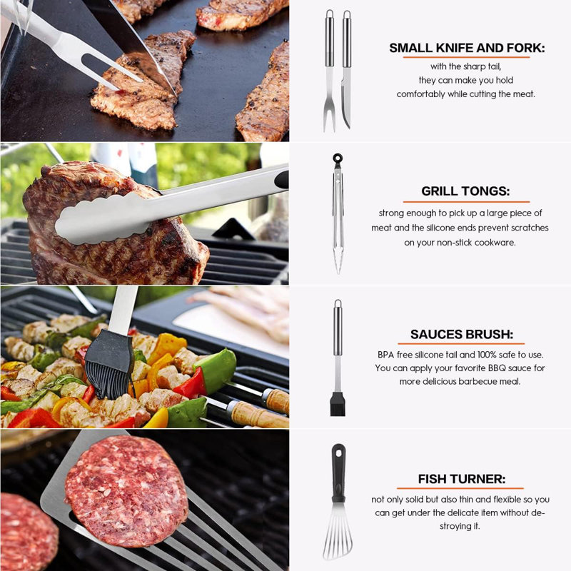 Dishwasher Safe Grilling Tool Set