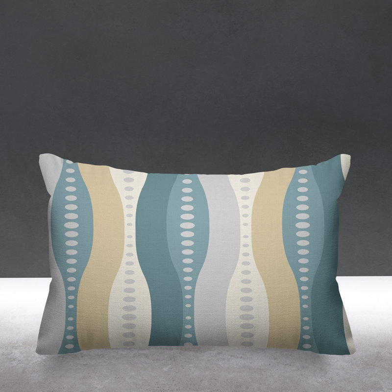 Housse et insert de coussin d'extérieur rectangulaire Jafa, Sarcelle