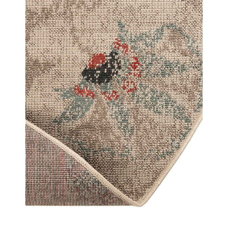 Tapis botanique intérieur / extérieur, Rond 4 pi 1 po