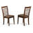 5 Piece Dining Table Set for 4 Includes a Square Kitchen Table and 4 Linen Fabric Dining Room Chairs, Mahogany-1554522942-1505250888