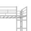 Lit mezzanine en métal avec 2 tablettes et un bureau-101953787-113317681