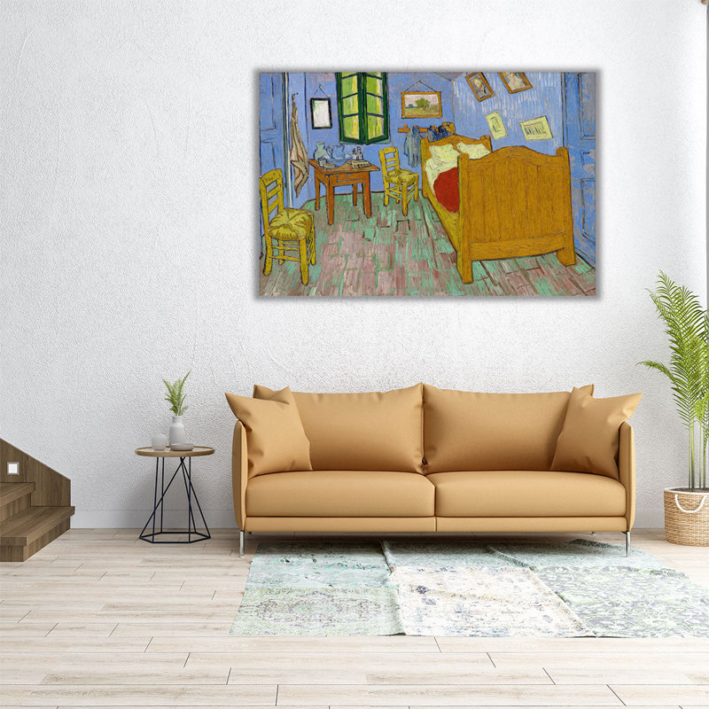 La chambre à coucher, 1889 - reproduction d'art sur toile, H 16 po x l 24 po