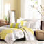 Très grand / très grand lit, taupe, gris / coton jaune, 6 pièces, imprimé, réversible avec coussins moelleux, très grand, imprimé pour plus de chaleur-121161817-121161816