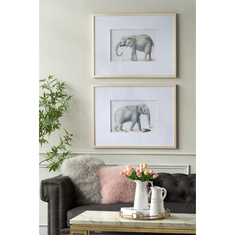Ensemble de 2 fausses éléphants décoratifs au mur Home Home Decor