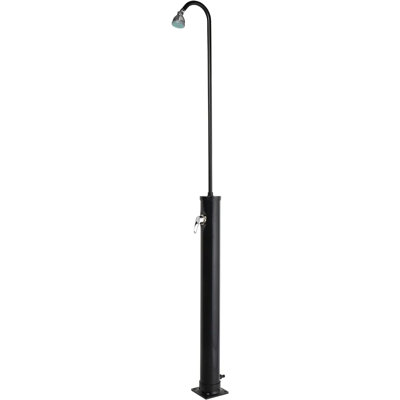 Solar Heated Shower, 2.3 Gallon Outdoor Shower with Showerhead and Foot Shower Faucet -  Silodo, TLN7-HS