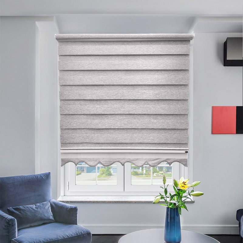 Store à enroulement semi-transparent gris jour et nuit, L 24 po x L 102 po