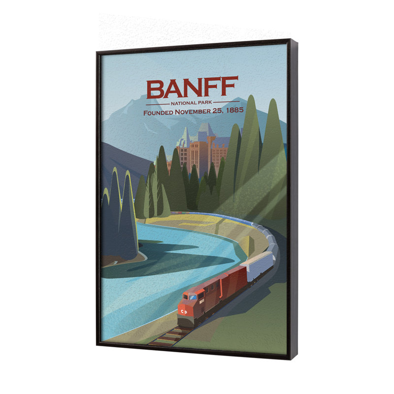 Go Canada par Studio, reproduction d'art encadrée à la main, L 10,5 x l 1,5 x H 15,5, Noir, Sans mat
