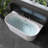 63" x 30" Freestanding Acrylic Whirlpool Bathtub With Nozzle Massage Function,  Massage, Including Faucet