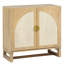 Armoire de rangement 1 pièce en rotin avec porte arquée et buffet pour la cuisine du salon