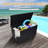 230-Gallon Weatherproof Resin Deck Box With Lockable Lid, Hydraulic Hinges, Removable Divider, And Dual-Purpose Table Function For Outdoor Storage And Seating.-126669769