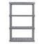 Grande étagère de rangement en plastique à 4 niveaux IRIS, gris (l 18 po x H 56 po x P 36 po) -1045605949