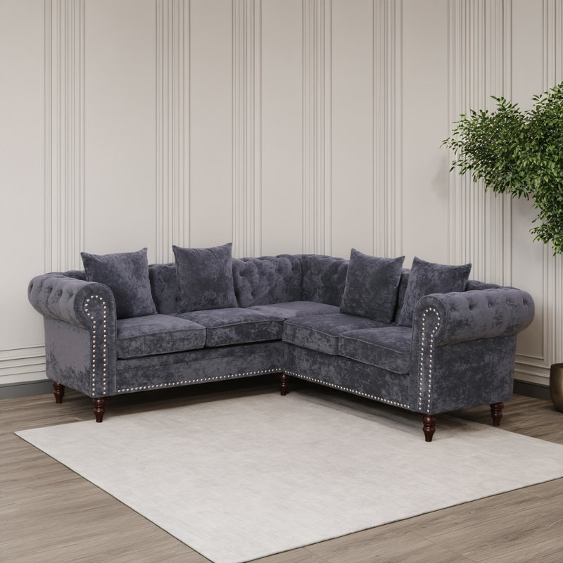 Ensemble de canapé-lit 2 pièces Flannelette, Mélange de polyester gris