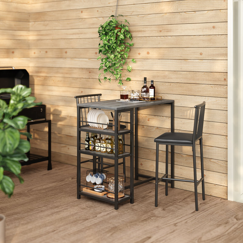 Brune 3 - Piece Dining Set, Gray