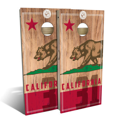 California State Flag 2.0 Cornhole Board Set | Includes (2) Boards, (8) Bags & Optional Accessories