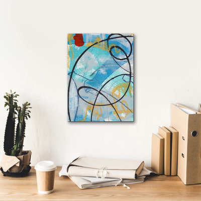 Toile épique Graffiti «Whirlwind 3» par Laura Gibson, 12 po x 16 po