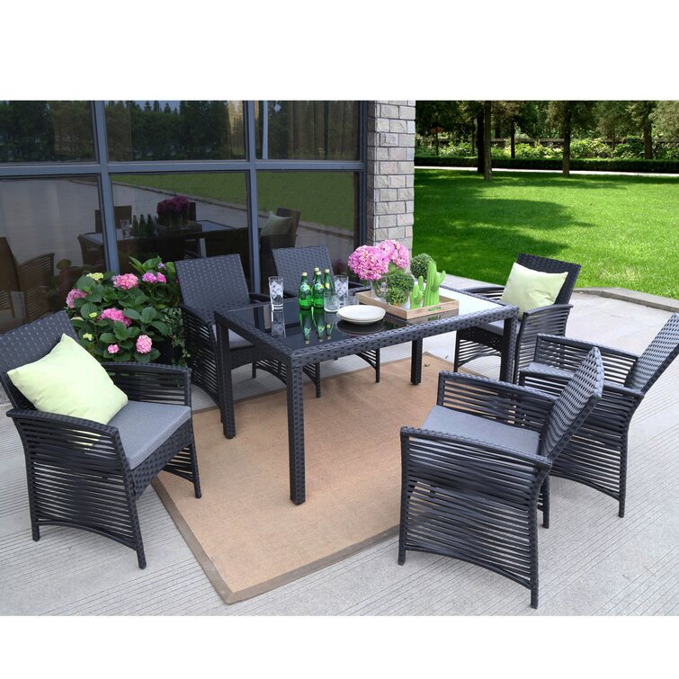 Chadley Rectangular 6 - Person 57.1'' Long Dining Set with Cushions *incomplete,set of 2 chairs only* 