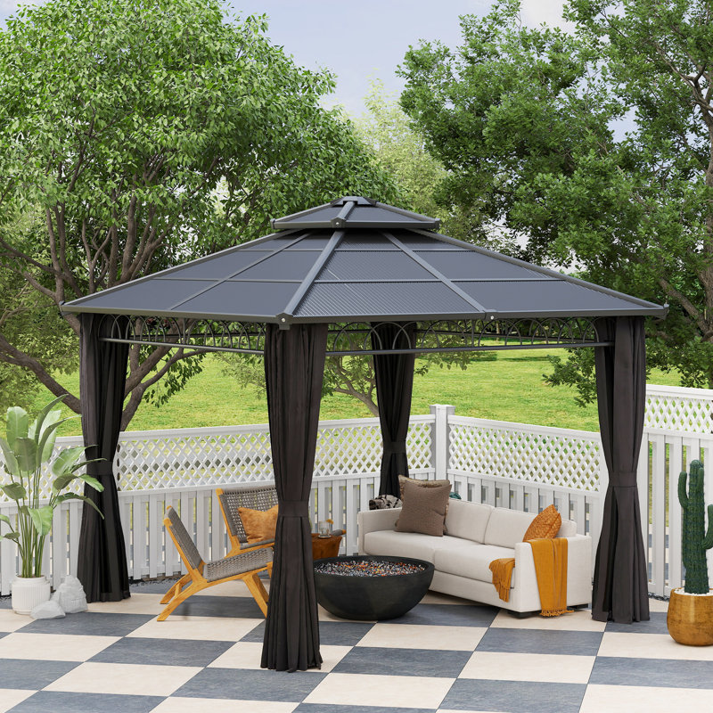 25 Ft. W x 25 Ft. D Metal Hardtop Gazebo